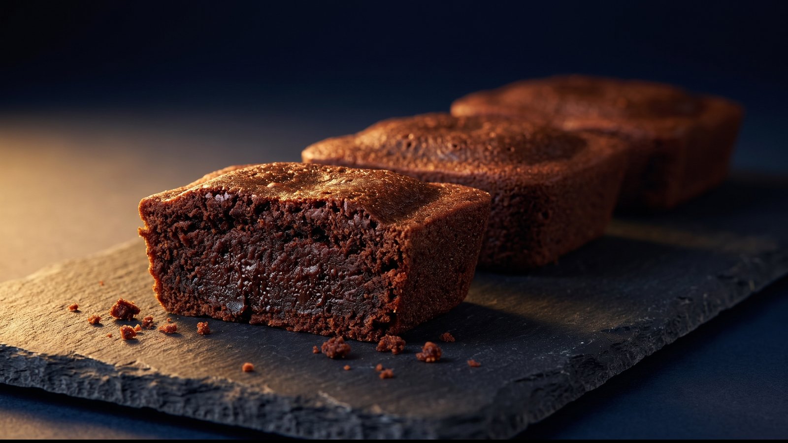Brownies fudgy de melt en pizarra, detalle de la miga húmeda, regalos y detalles en Medellín