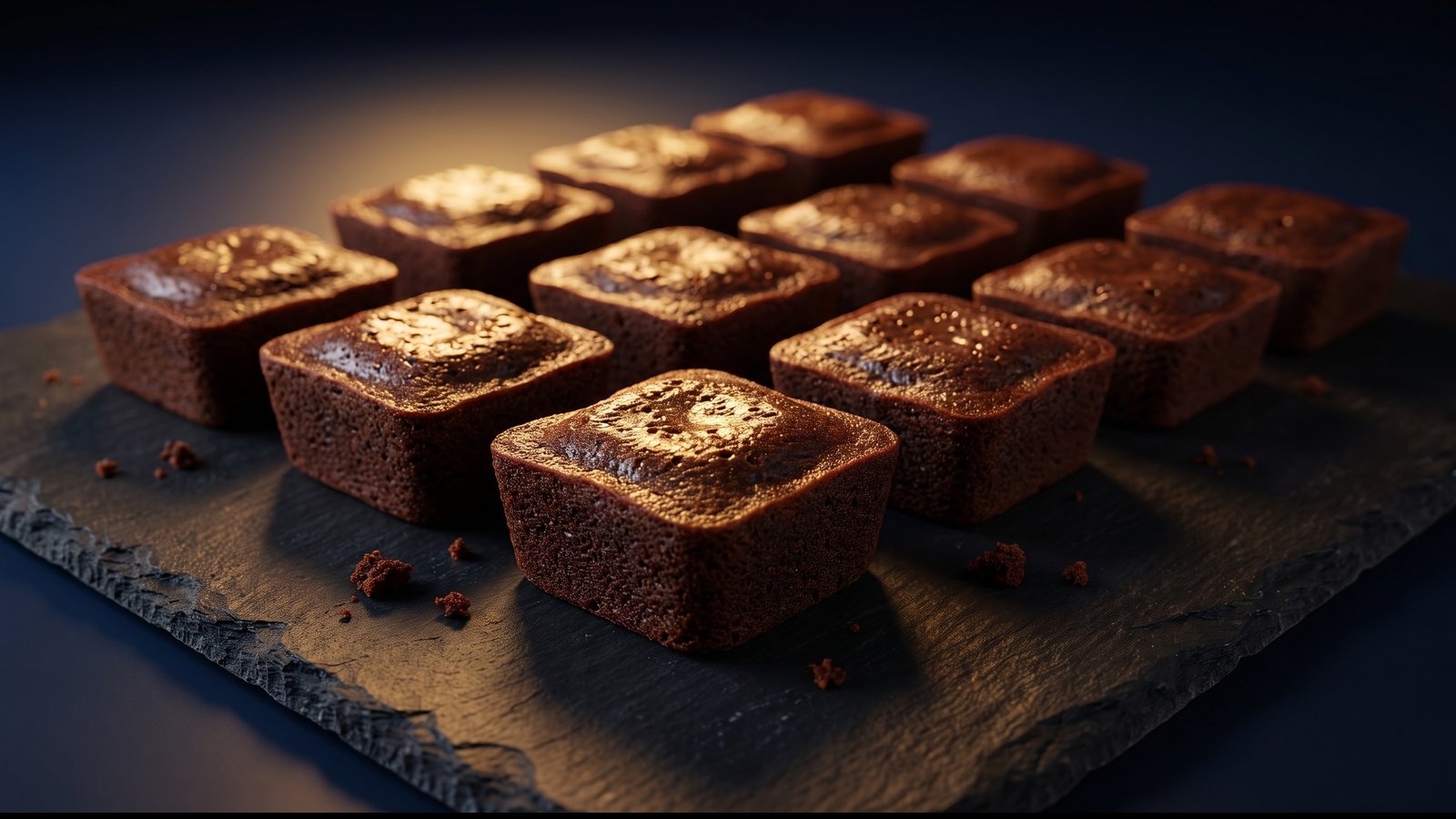 Docena de brownies artesanales de melt en bandeja