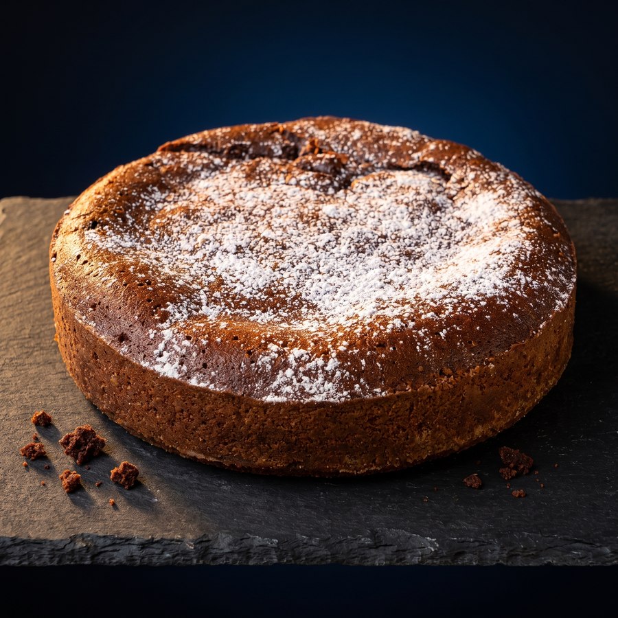Torta de brownie artesanal de melt, recién horneada, a domicilio en Medellín